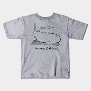 Home office with cat Kids T-Shirt